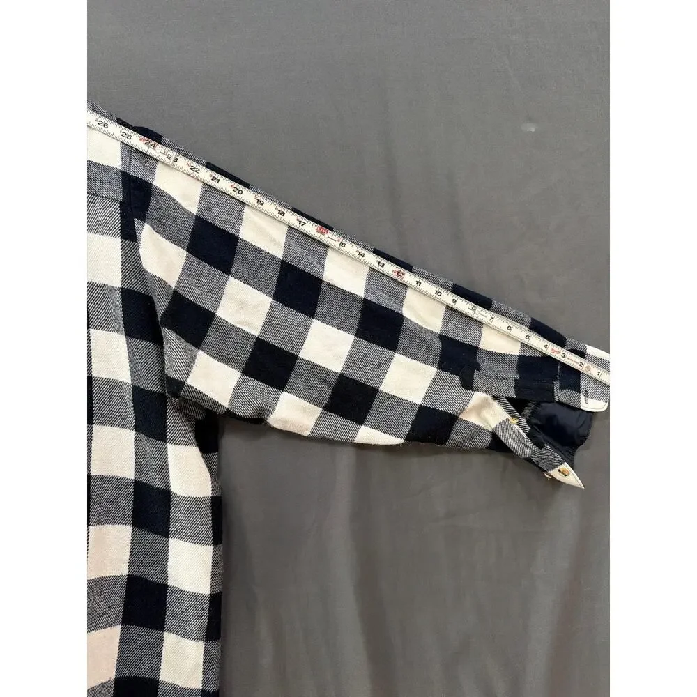 Woolland Big 3X Buffalo Plaid Flannel Shirt Jacket Sherpa Lined Black White